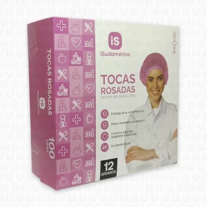 iSudamerica Gorro Descartable Color Rosado Pack 100 Unidades