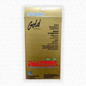 Preservativos Pantera Gold Premium -  Lisos y Dorados (Dispensador de 24x3 uds.)