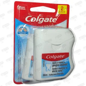 Hilo Dental Encerado Colgate 50 m – Pack Doble de Protección (2 uds)