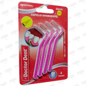 Cepillos Interdentales Doctor Dent – Gramde 0.6 mm Con Tapa Protectora (Paquete de 4 uds.)