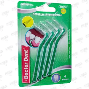 Cepillos Interdentales Doctor Dent – Medio 0.5 mm Con Tapa Protectora (Paquete de 4 uds.)