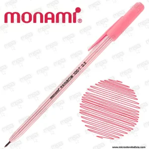 Bolígrafo Monami Rainbow 100-T 0.5 mm – Color Rojo