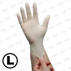 Guantes de Látex Euromix - Talla L Color Blanco (Paquete de 100 uds.)