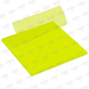 Notas Adhesivas Transparentes PET Jinxin 76x76 mm (50 Hojas) – Amarillo Verdoso Claro